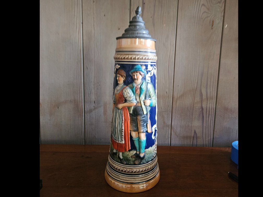 Large German beer stein. 
