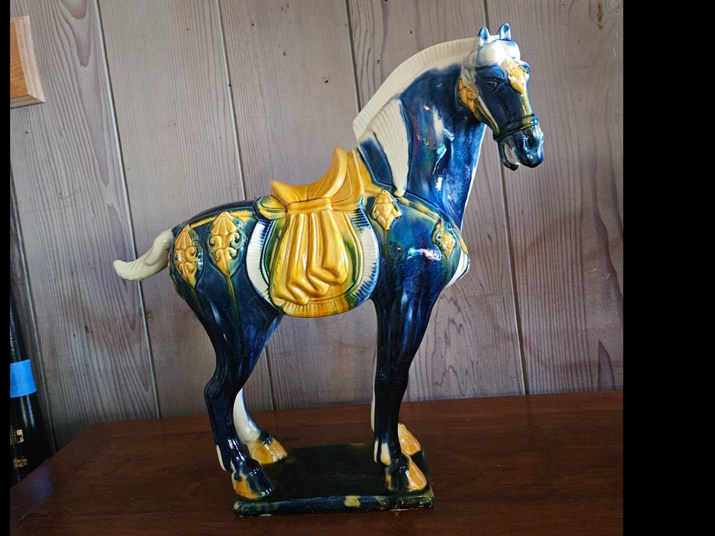 Large war horse. 