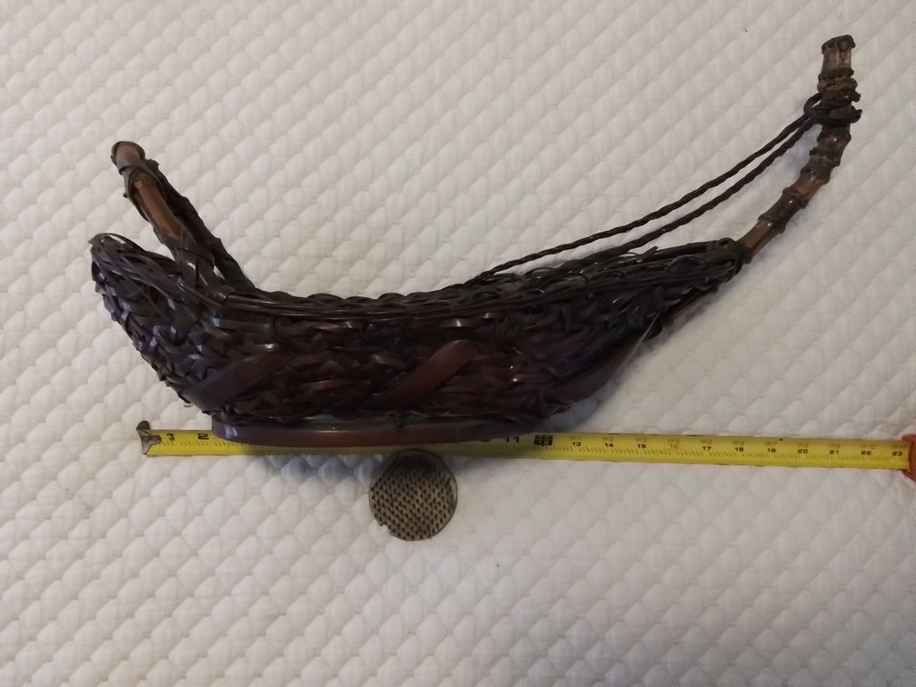 IKEBANA vintage bamboo boat