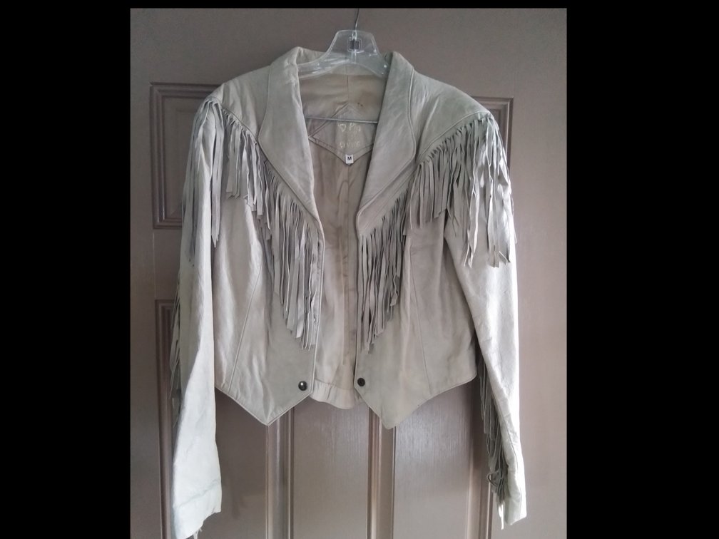 Fringe leather ladies jacket 