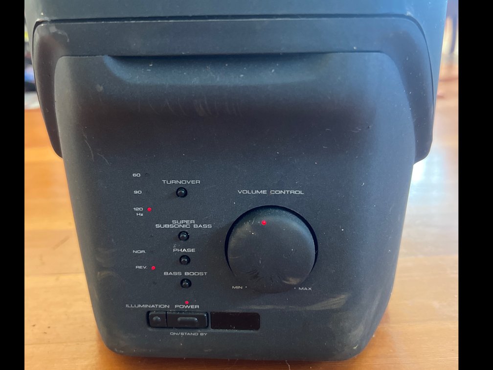 Self amplified sub woofer for stereo
