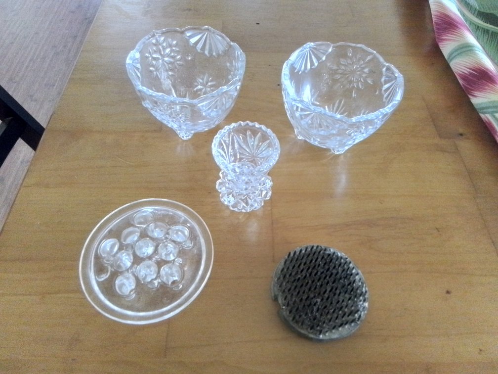 Crystal vase/candle holder