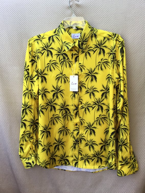 NWT Unique Long Sleeve Aloha Shirt