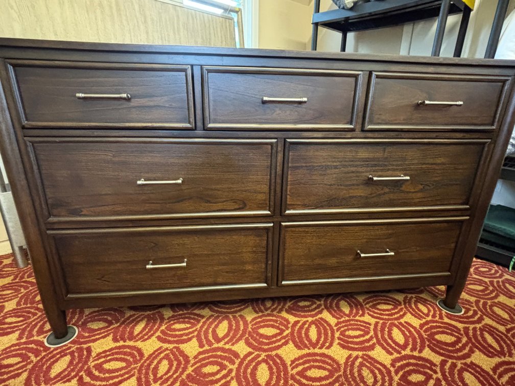 Brand New 7-Drawer Dark Brown Wood Dresser