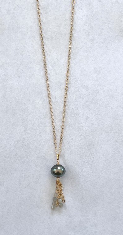 12.5x13.6mm Tahitian Pearl Necklace