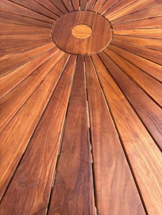 New Round Indonesian Teak Indoor/Outdoor Dining Table