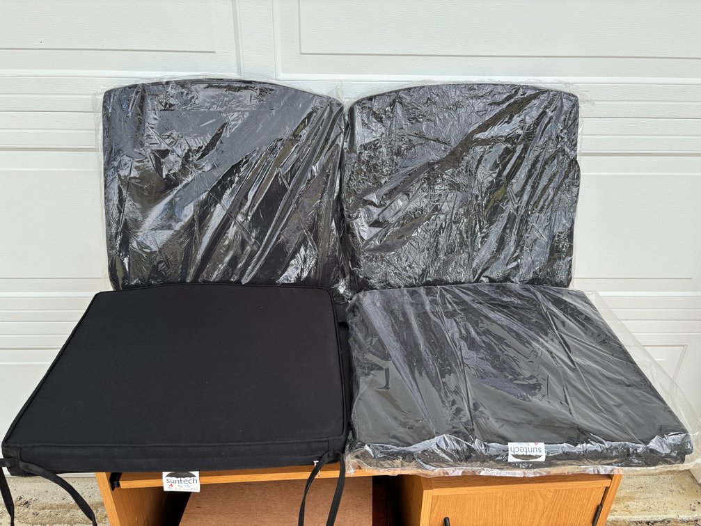 (X's 4)New Suntech Dark Blue Armchair Seat Cushions 