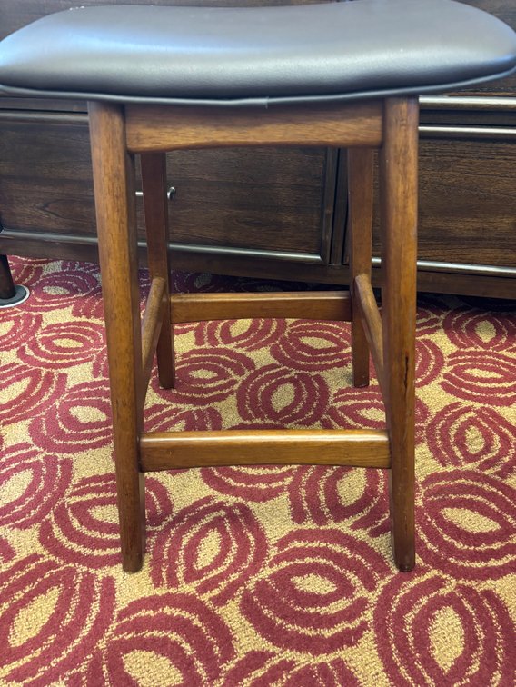 New Brown Vinyl Counter Height Stool