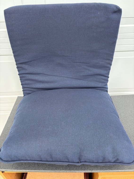 New Hampton Bay Dark Blue Outdoor Chair/Back Cushion Set
