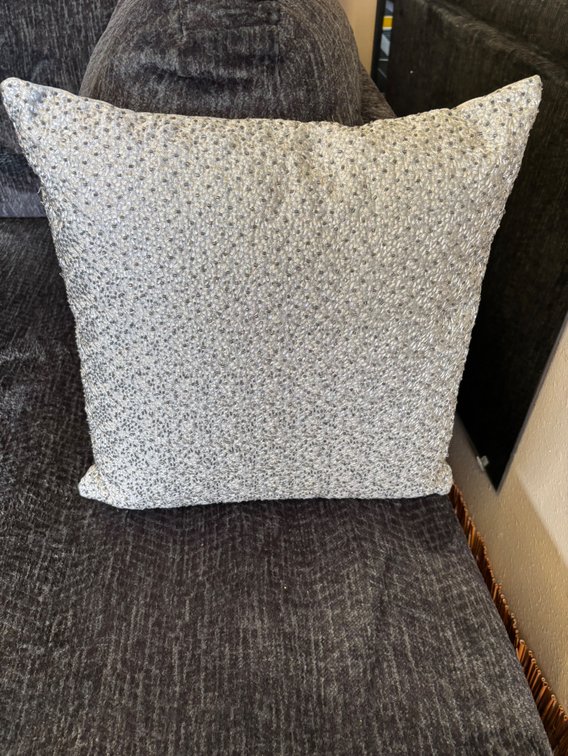 Sparkly Silver/Gray Glam Decorative Pillow from Macy's