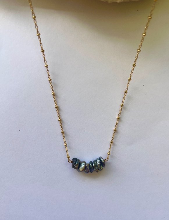 Tahitian Keshi Pearl Necklace