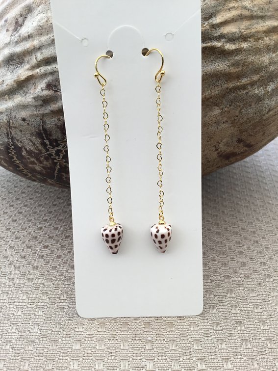 Hebrew Shell Earrings