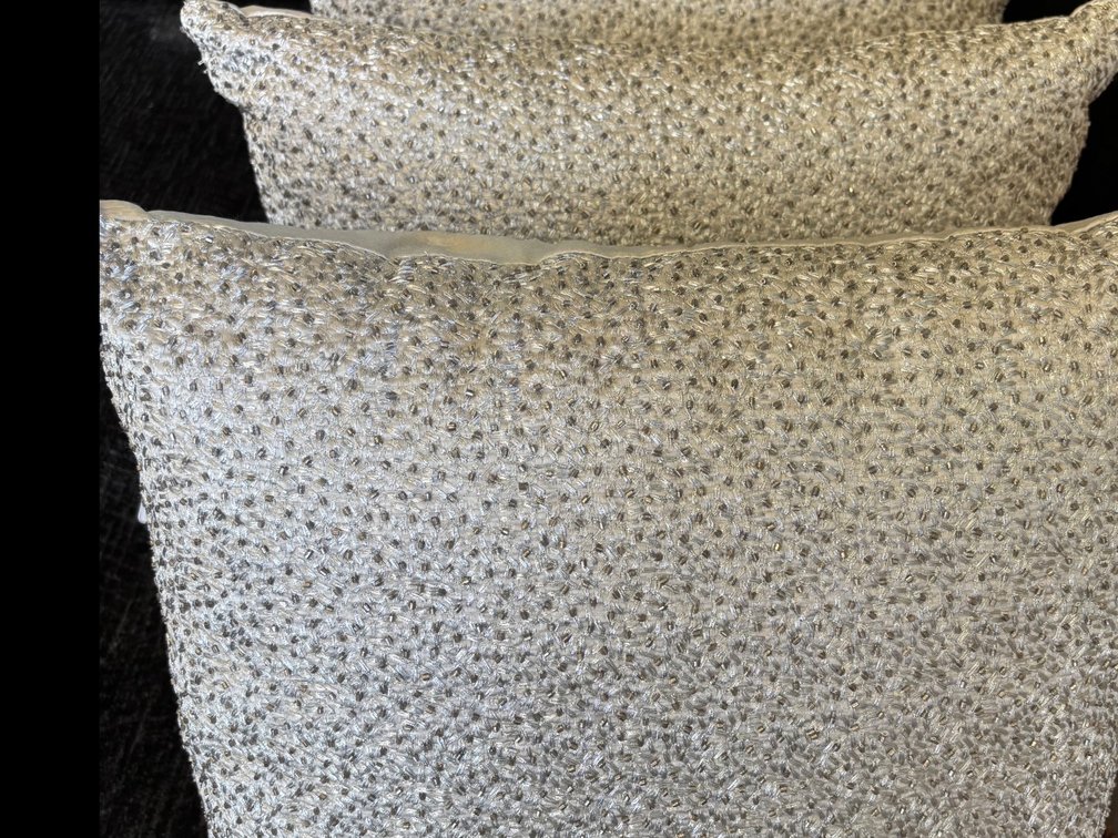 (X's 3)Sparkly Light Silver/Gray Glam Decorative Pillows from Macy's 