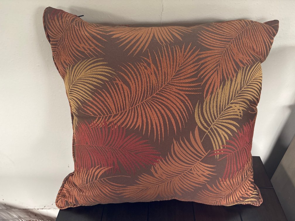 Large Auburn Color Accent Pillow