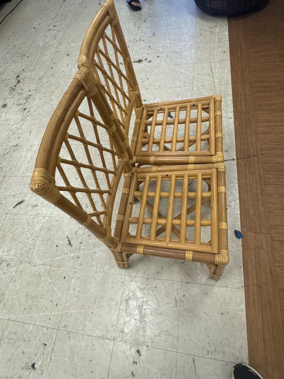 Rattan chairs x2