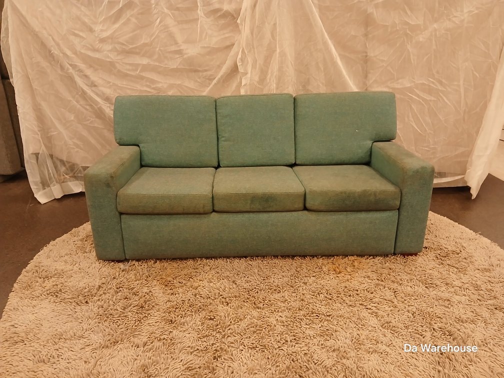 Teal American leather Queen sofa sleeper