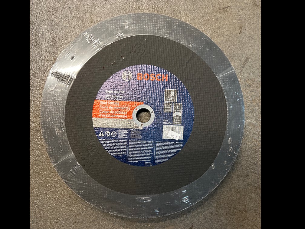 Bosch 14” stud cutting wheel 10pk