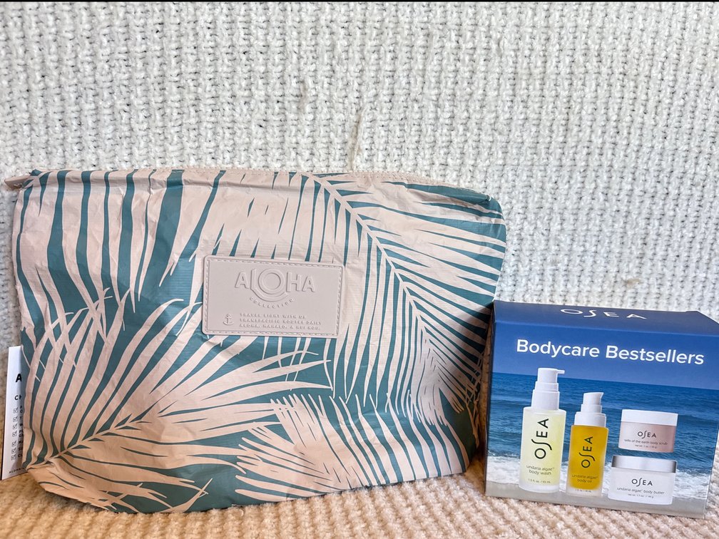 Osea Body care and Aloha pouch