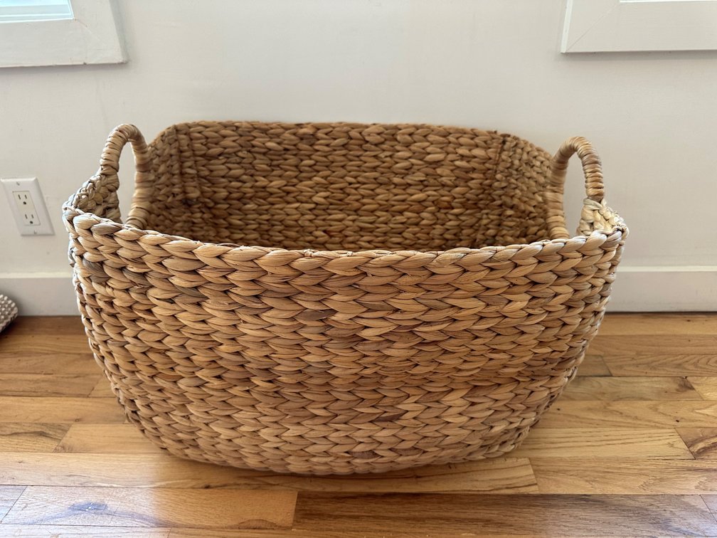 Natural Woven Storage Basket with Handles