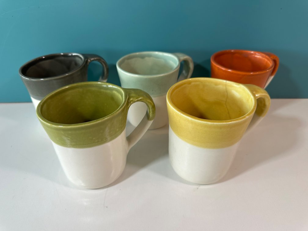 (X's 5) Two-Tone Ceramic Coffee Mugs
