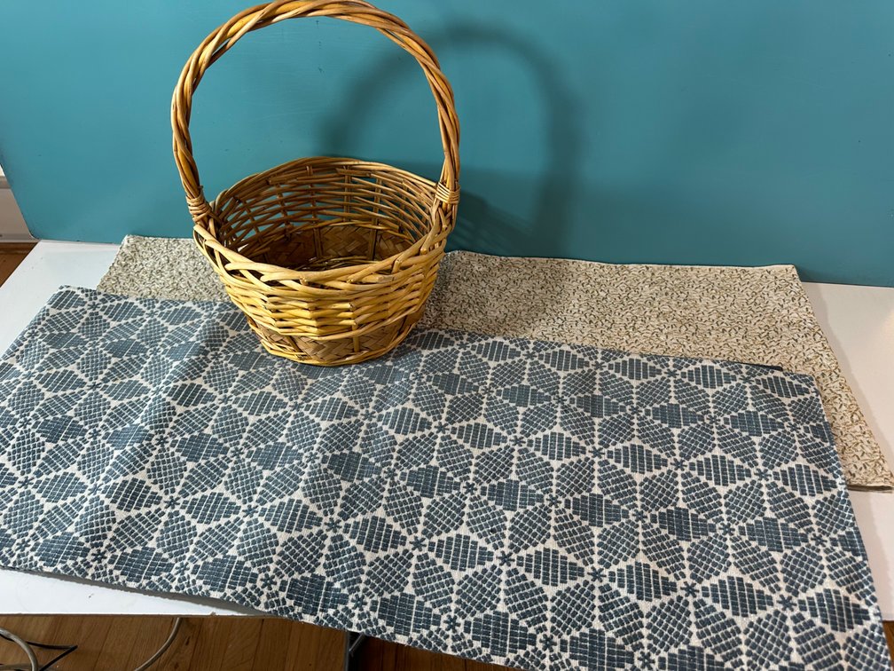Woven Basket with Table Runners
