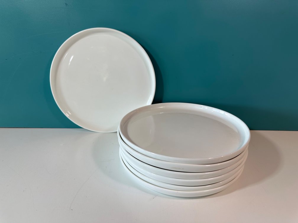 (X's 7) Mikasa 8" Classic White Round Salad Plates