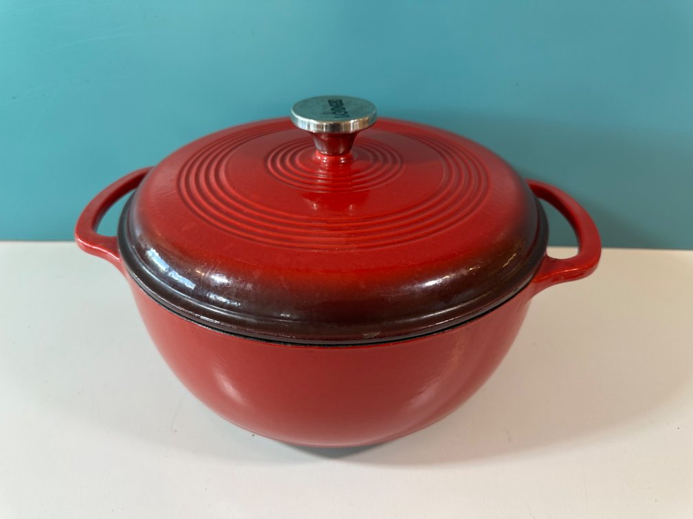 Lodge Red Enameled Cast Iron Dutch Oven