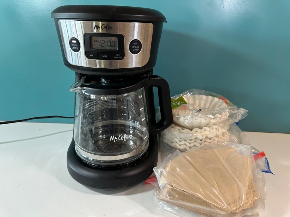 Mr. Coffee Programmable 12-Cup Coffee Maker with Filters