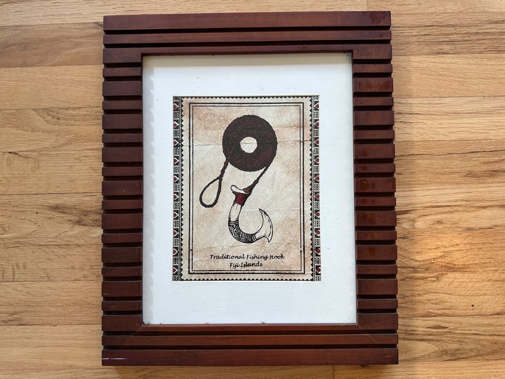 Fijian Bark Cloth Art – Traditional Fishing Hook