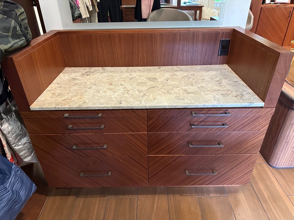 Salon Styling Station Cabinet with Countertop – 48½” x 25” x 39”
