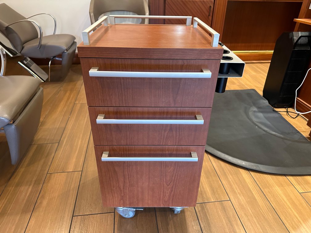 Rolling Salon Stylist Cart with Drawers – 34” x 15”