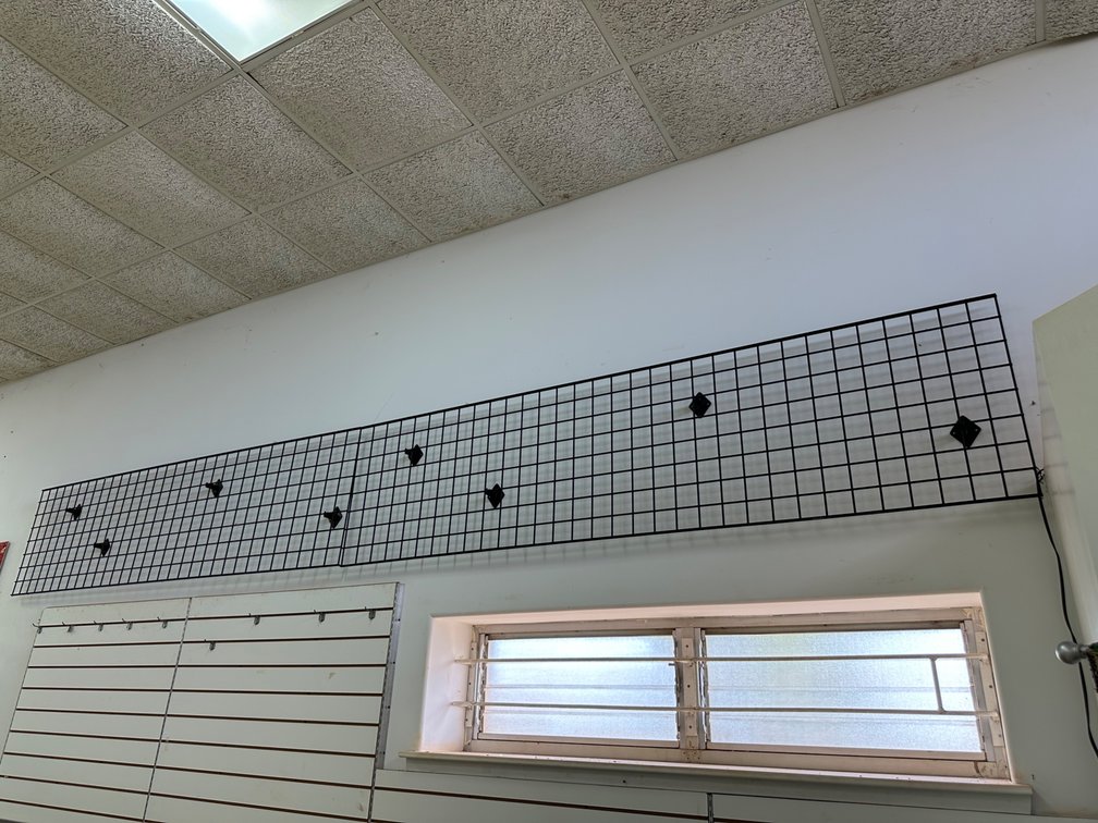(X's 2)  Two Eight-Foot Metal Gridwall Display Panels