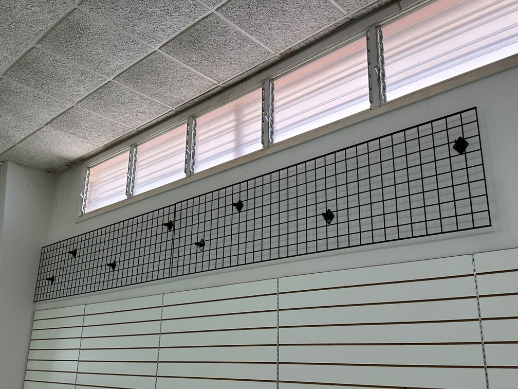 (X's 2)  Two Eight-Foot Metal Gridwall Display Panels