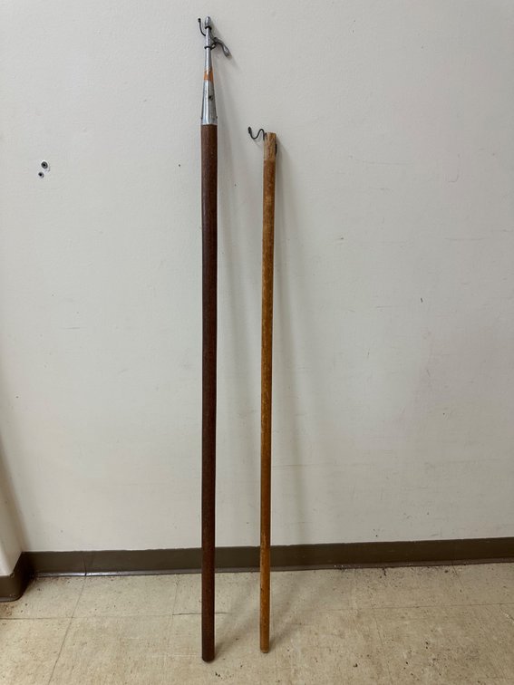 Wooden Garment Hooks / Sash Window Poles – Retail Clothing Store Tools