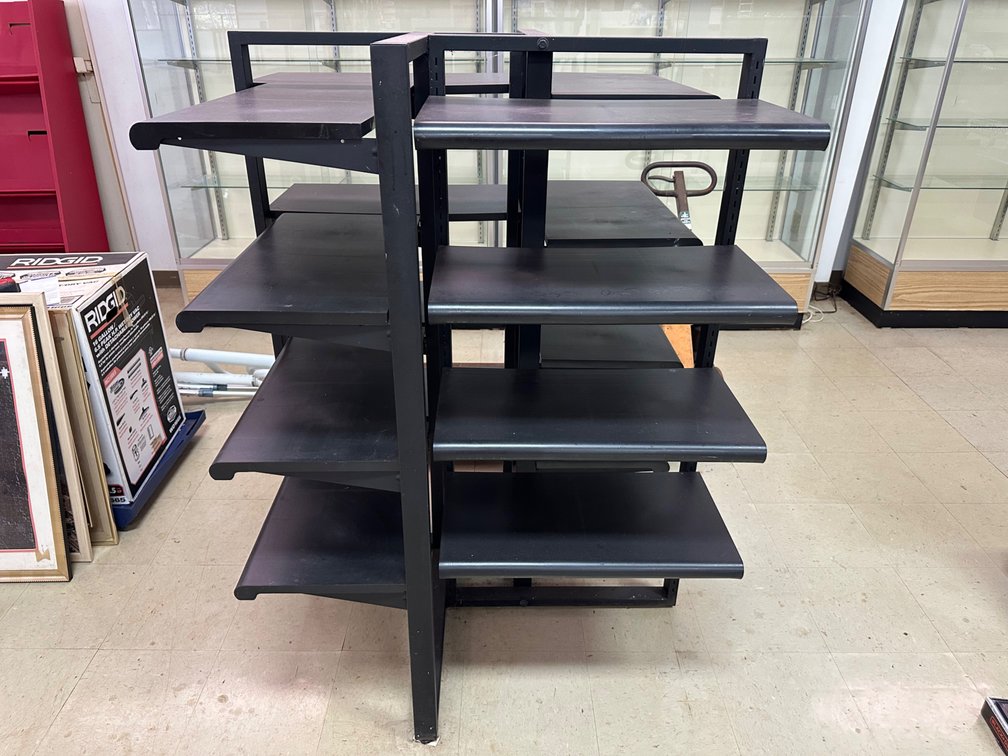 Black Metal Frame Retail Display Unit