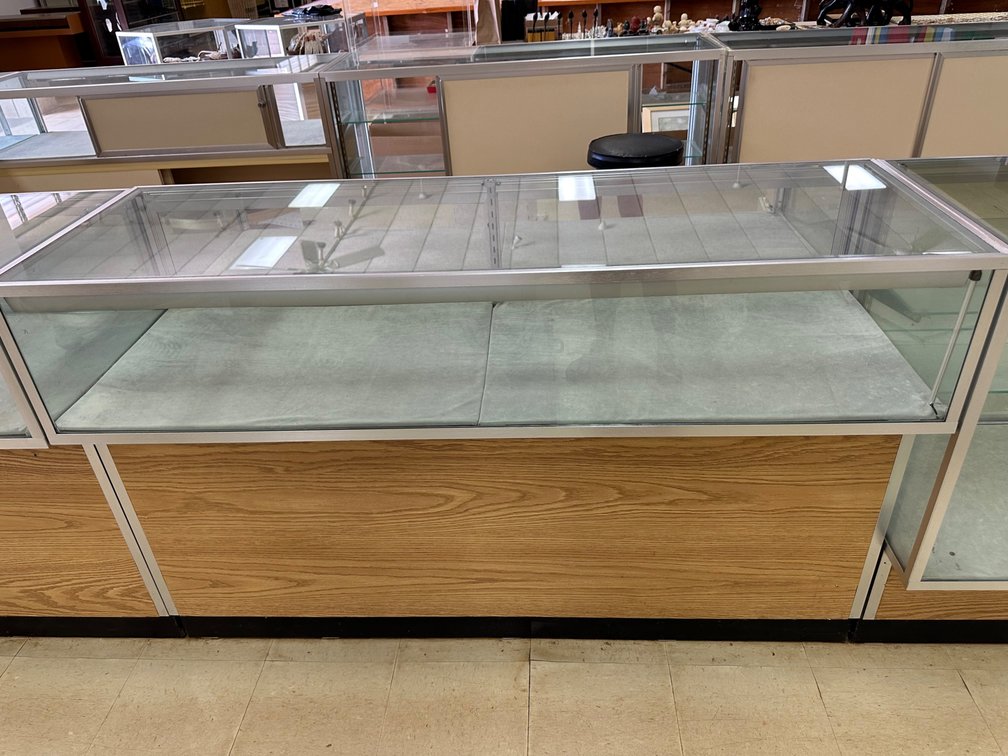 Lighted Glass Display Case with Storage