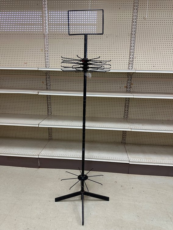 Rotating Metal Display Rack with Sign Holder