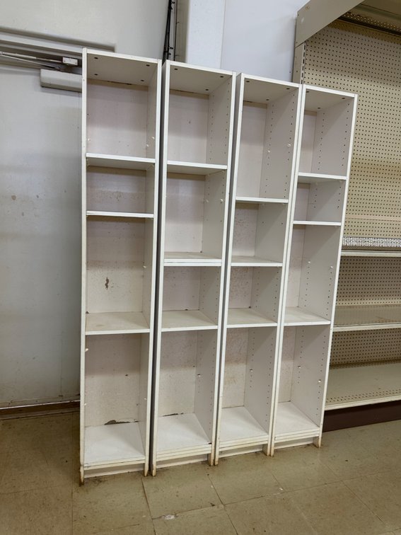 (X's 4) Set of Four Laminate Shelving Units – Approx. 12" x 12" x 71"