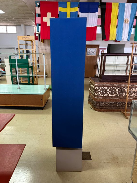 Tall Blue Magnet Display Tower
