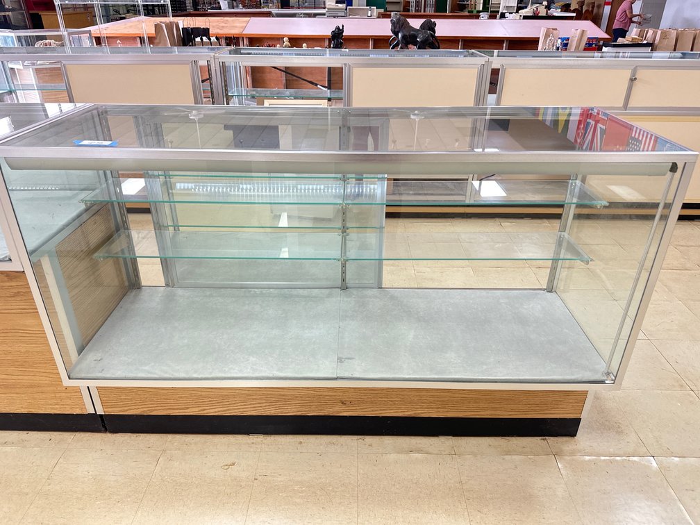 Lighted Glass Display Case with Storage