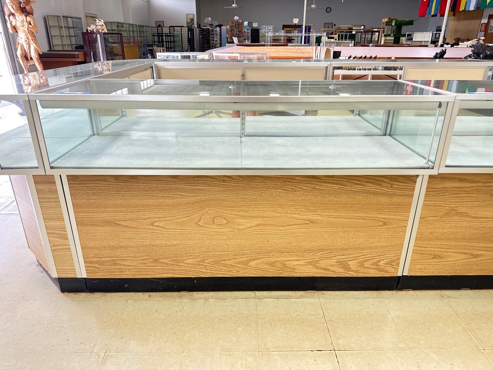 Lighted Glass Display Case with Storage