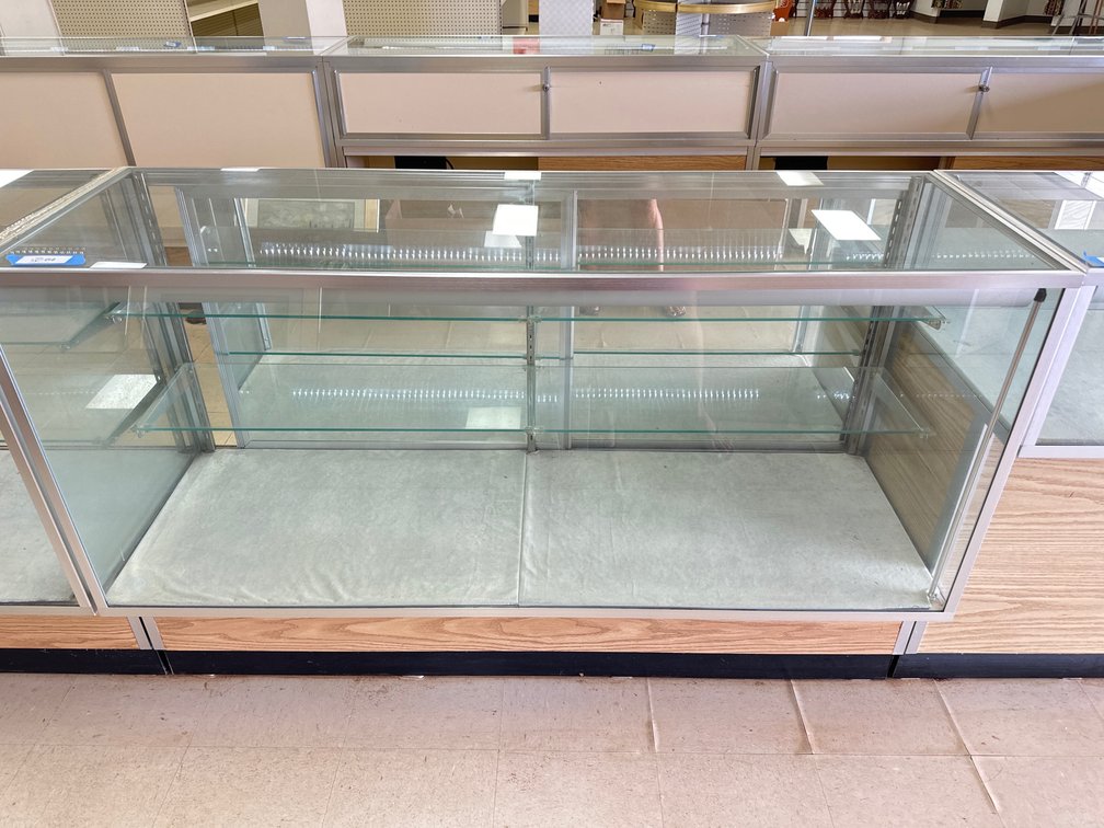 Lighted Glass Display Case with Storage