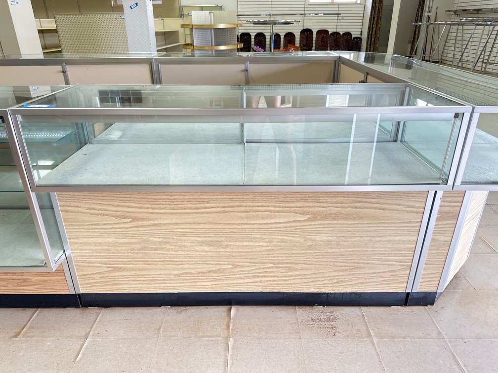Lighted Glass Display Case with Storage