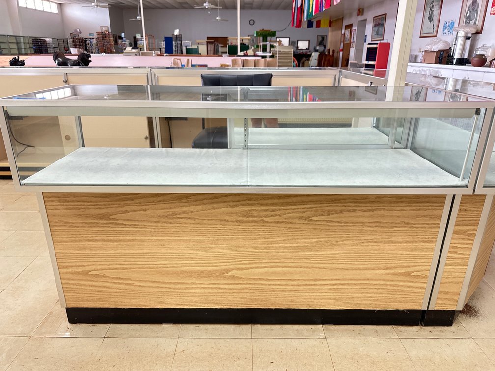 Lighted Glass Display Case with Storage