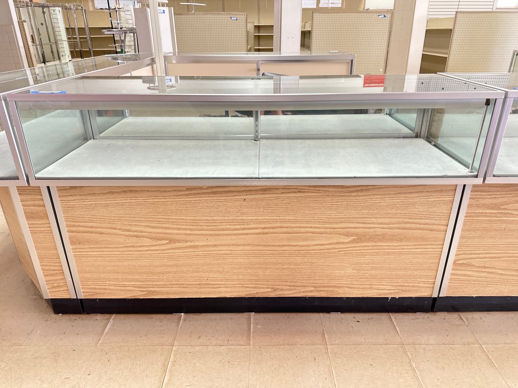 Lighted Glass Display Case with Storage
