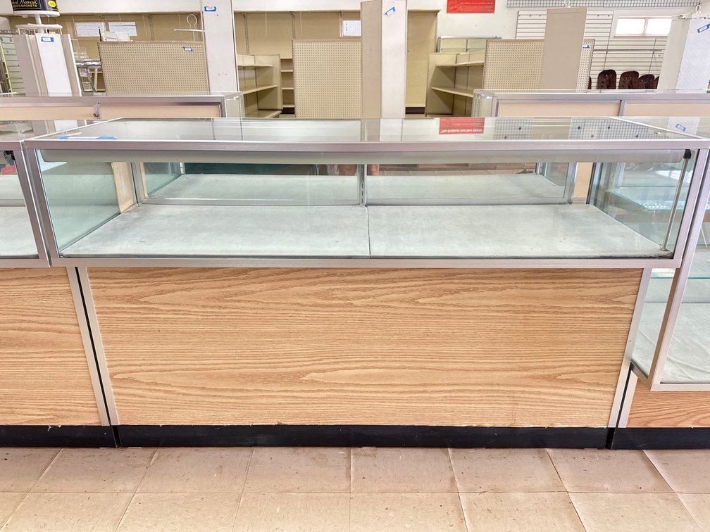 Lighted Glass Display Case with Storage