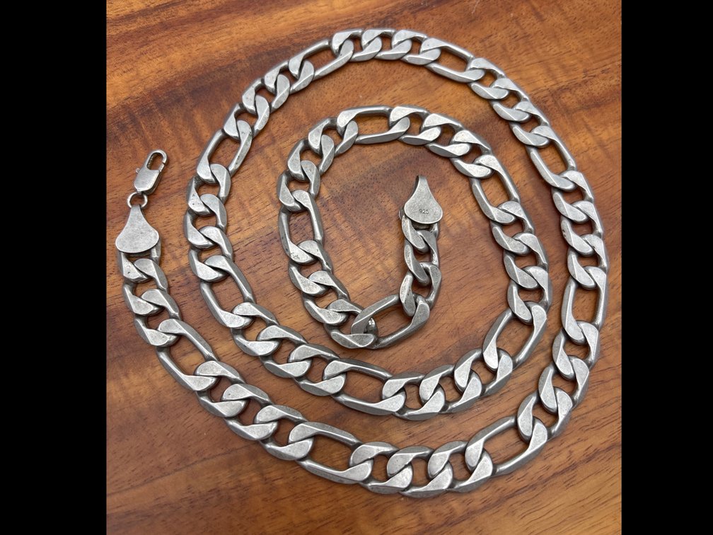 12mm Figaro Link Chain Necklace 