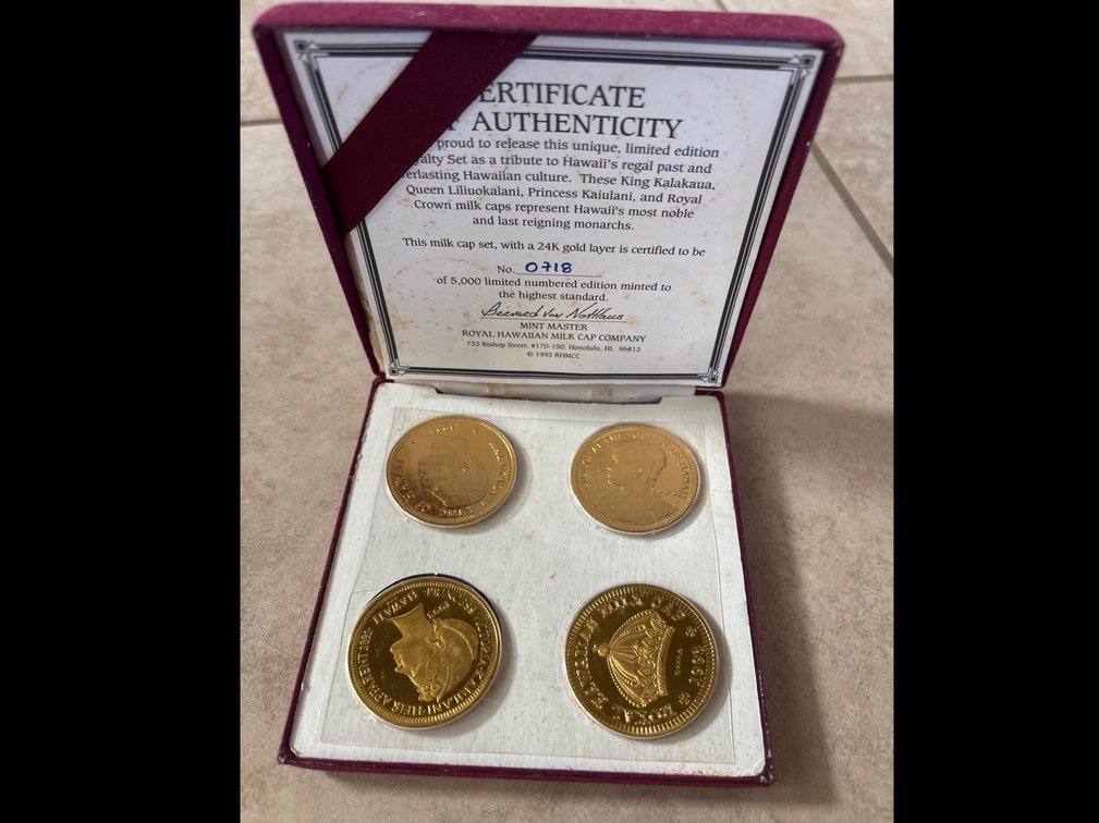 Golden Hawaiian POGs Royalty 24k Gold Layered