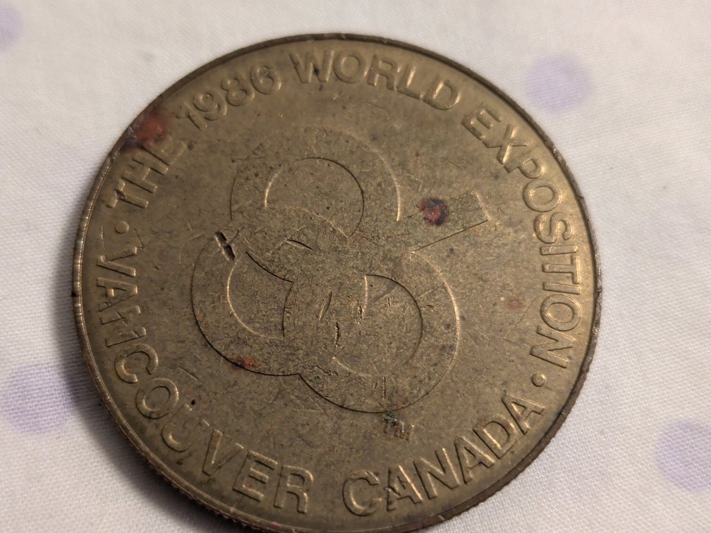 1986 world exposition Vancouver Canada coin