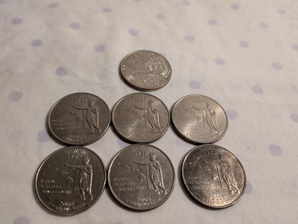 Coins collectables,   Hawaiian quarters